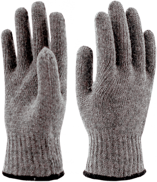 Перчатки Зима полушерстяные одинарные с начесом